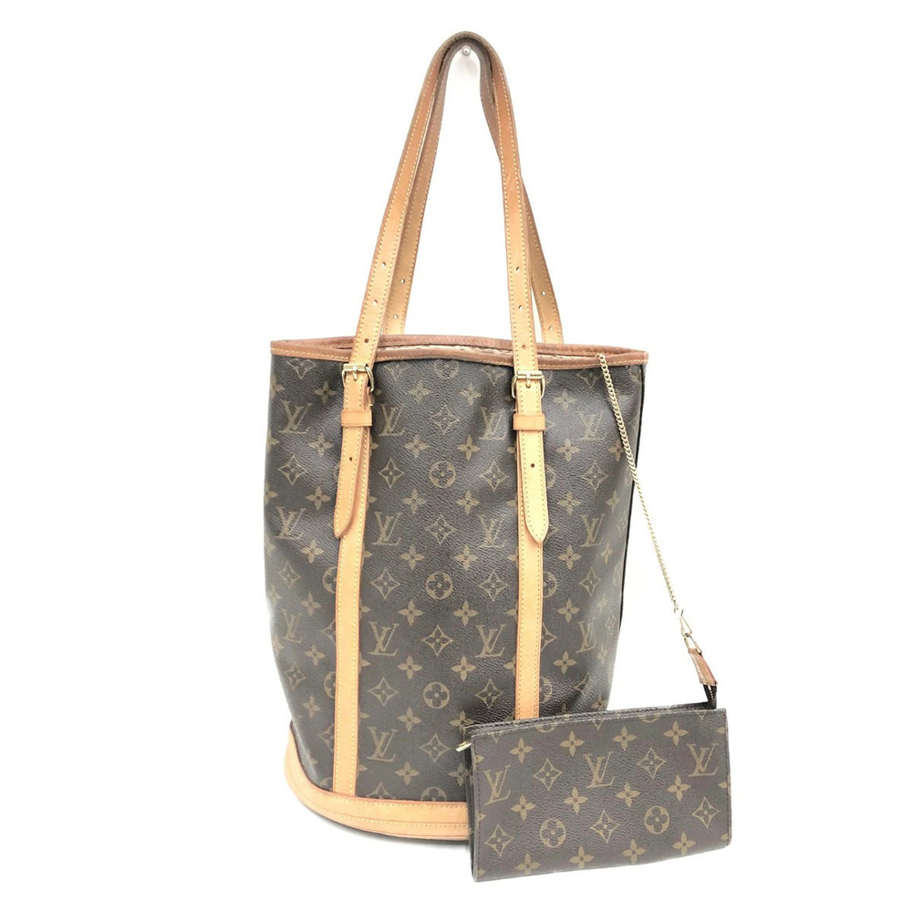 Louis Vuitton Monogram Bucket Shoulder Bag Brown